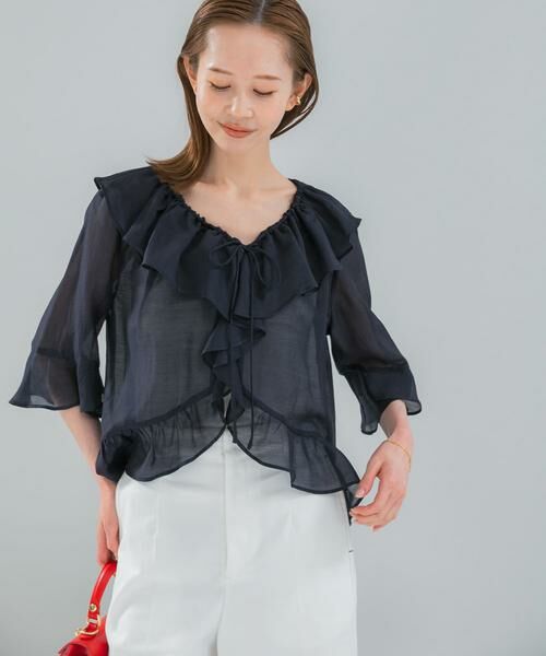 URBAN RESEARCH ROSSO / アーバンリサーチ ロッソ シャツ・ブラウス | シアーフリルブラウス | 詳細8