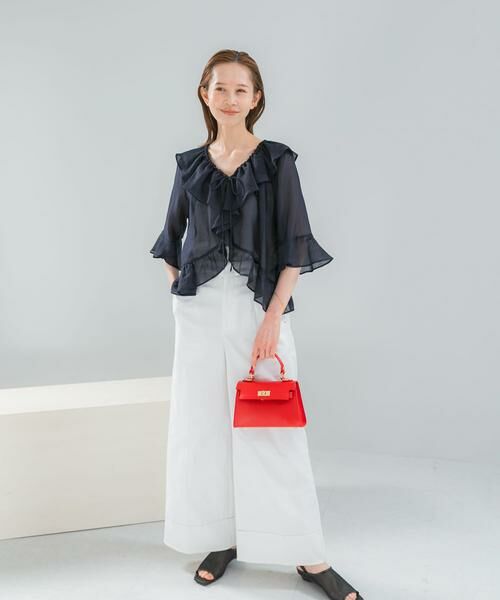 URBAN RESEARCH ROSSO / アーバンリサーチ ロッソ シャツ・ブラウス | シアーフリルブラウス | 詳細10