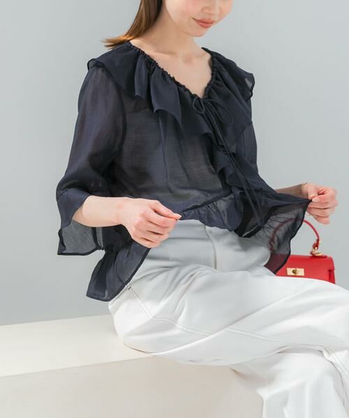 URBAN RESEARCH ROSSO / アーバンリサーチ ロッソ シャツ・ブラウス | シアーフリルブラウス | 詳細12