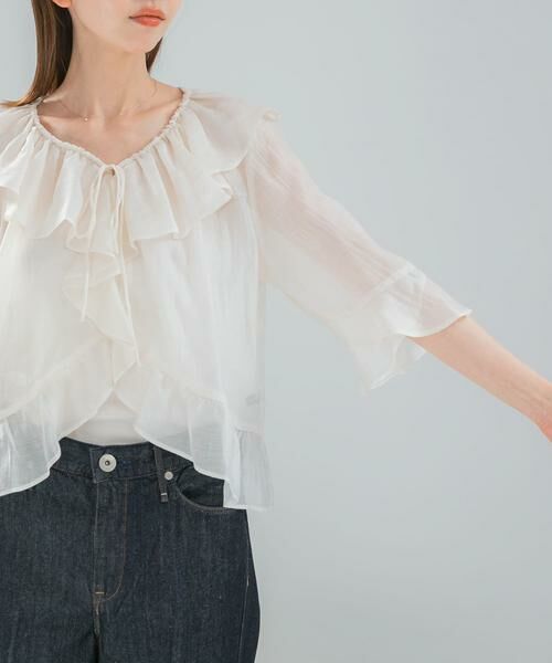 URBAN RESEARCH ROSSO / アーバンリサーチ ロッソ シャツ・ブラウス | シアーフリルブラウス | 詳細27