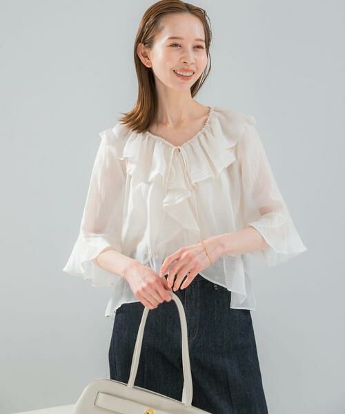 URBAN RESEARCH ROSSO / アーバンリサーチ ロッソ シャツ・ブラウス | シアーフリルブラウス | 詳細19