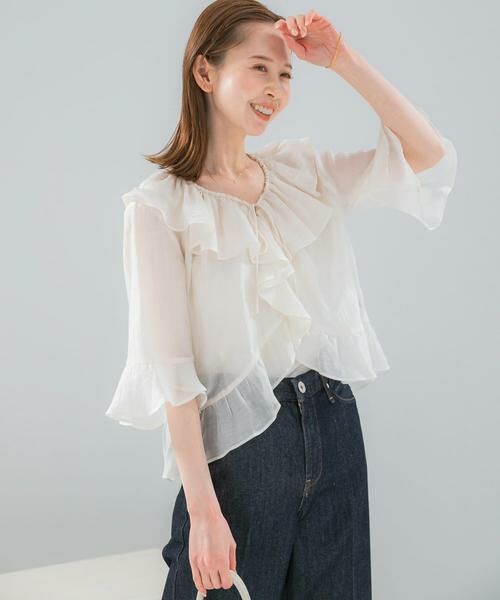 URBAN RESEARCH ROSSO / アーバンリサーチ ロッソ シャツ・ブラウス | シアーフリルブラウス | 詳細20