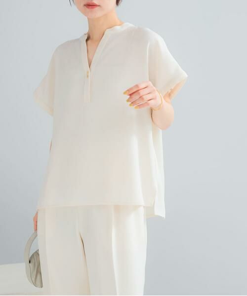 URBAN RESEARCH ROSSO / アーバンリサーチ ロッソ シャツ・ブラウス | UVカット/接触冷感 バンドカラー プルオーバー | 詳細3