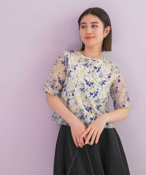 URBAN RESEARCH ROSSO / アーバンリサーチ ロッソ シャツ・ブラウス | フラワー刺繍セミシアーブラウス | 詳細2