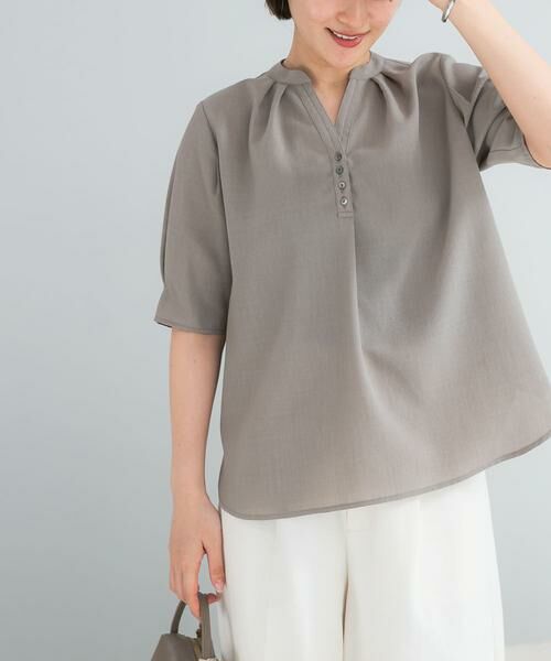 URBAN RESEARCH ROSSO / アーバンリサーチ ロッソ シャツ・ブラウス | 『UR TECH DRYLUXE』 デザインスリーブブラウス | 詳細1