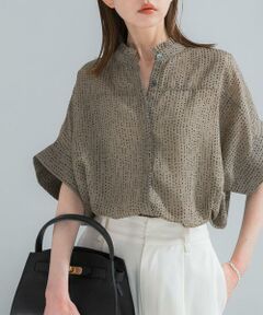 URBAN RESEARCH ROSSO / アーバンリサーチ ロッソ シャツ・ブラウス | ウォッシャブルドットフリルネックブラウス