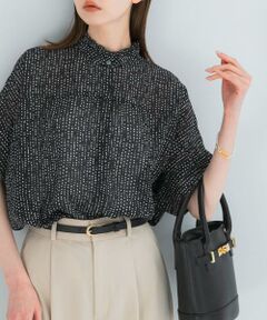 URBAN RESEARCH ROSSO / アーバンリサーチ ロッソ シャツ・ブラウス | ウォッシャブルドットフリルネックブラウス