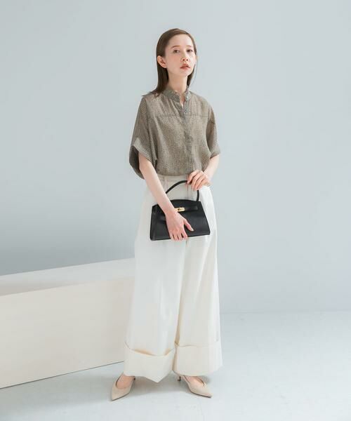 URBAN RESEARCH ROSSO / アーバンリサーチ ロッソ シャツ・ブラウス | ウォッシャブルドットフリルネックブラウス | 詳細4