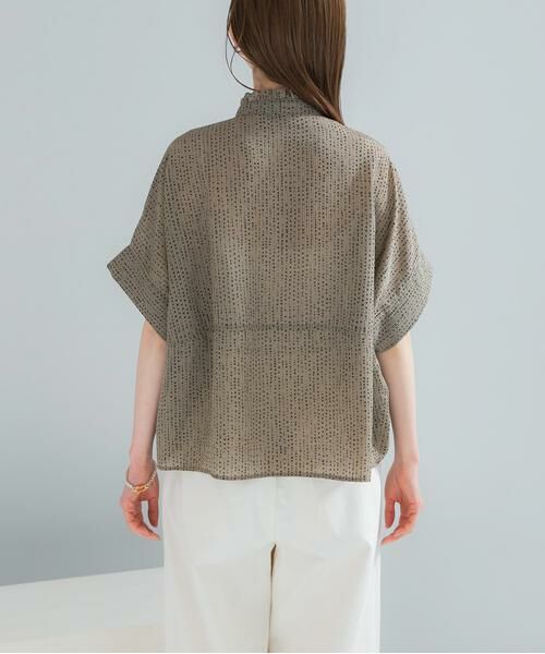 URBAN RESEARCH ROSSO / アーバンリサーチ ロッソ シャツ・ブラウス | ウォッシャブルドットフリルネックブラウス | 詳細7