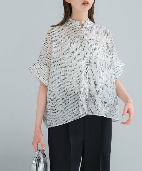 URBAN RESEARCH ROSSO / アーバンリサーチ ロッソ シャツ・ブラウス | ウォッシャブルドットフリルネックブラウス | 詳細12