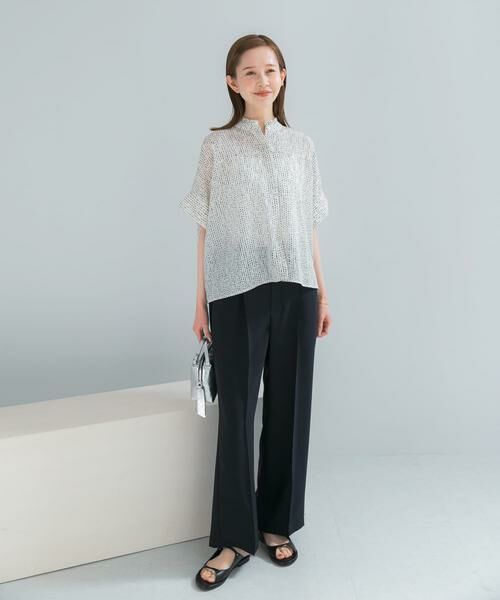 URBAN RESEARCH ROSSO / アーバンリサーチ ロッソ シャツ・ブラウス | ウォッシャブルドットフリルネックブラウス | 詳細14