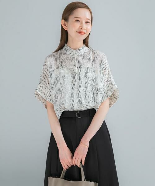 URBAN RESEARCH ROSSO / アーバンリサーチ ロッソ シャツ・ブラウス | ウォッシャブルドットフリルネックブラウス | 詳細17