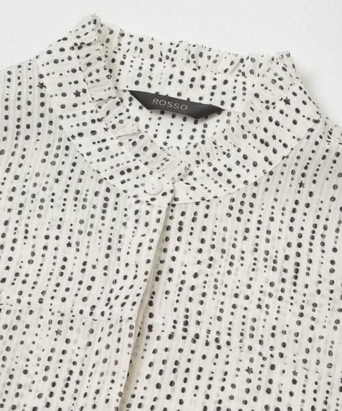 URBAN RESEARCH ROSSO / アーバンリサーチ ロッソ シャツ・ブラウス | ウォッシャブルドットフリルネックブラウス | 詳細20