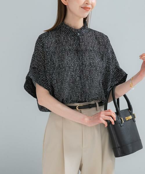 URBAN RESEARCH ROSSO / アーバンリサーチ ロッソ シャツ・ブラウス | ウォッシャブルドットフリルネックブラウス | 詳細22