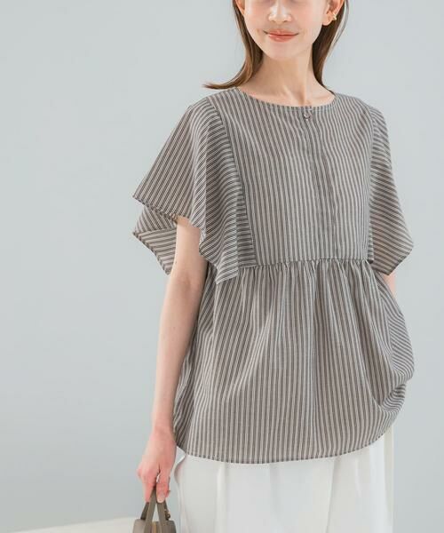 URBAN RESEARCH ROSSO / アーバンリサーチ ロッソ シャツ・ブラウス | 『WEB限定』『UR TECH Smart Linen Touch』フレアスリーブブラウス | 詳細1