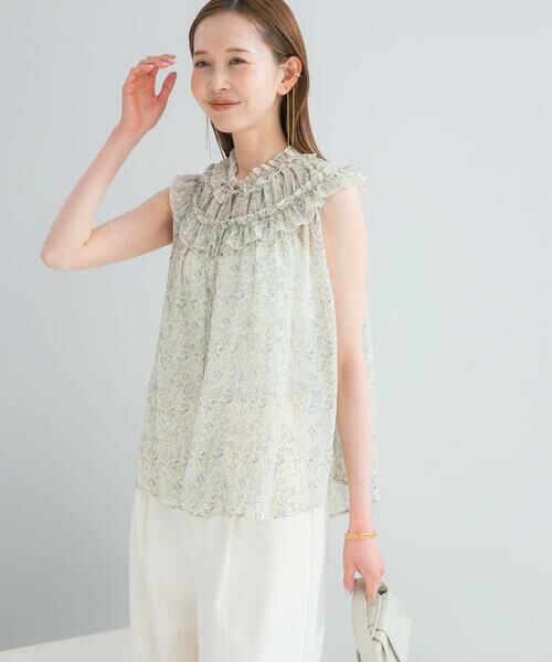 URBAN RESEARCH ROSSO / アーバンリサーチ ロッソ シャツ・ブラウス | 『WEB限定』フラワープリントフリルブラウス | 詳細1