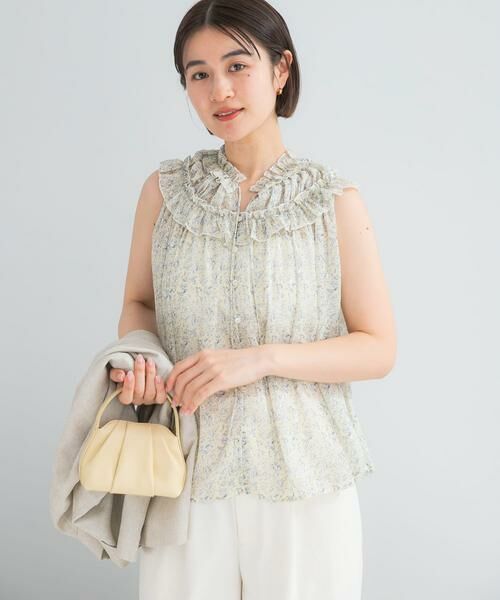 URBAN RESEARCH ROSSO / アーバンリサーチ ロッソ シャツ・ブラウス | 『WEB限定』フラワープリントフリルブラウス | 詳細3