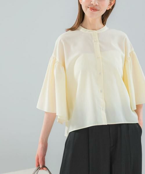 URBAN RESEARCH ROSSO / アーバンリサーチ ロッソ シャツ・ブラウス | UVカットウォッシャブルリネン混ブラウス（イエロー）