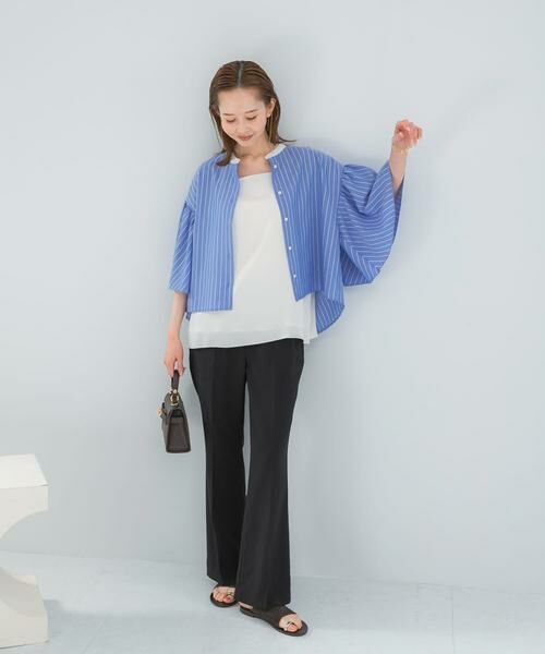 URBAN RESEARCH ROSSO / アーバンリサーチ ロッソ シャツ・ブラウス | ウォッシャブルストライプブラウス | 詳細4