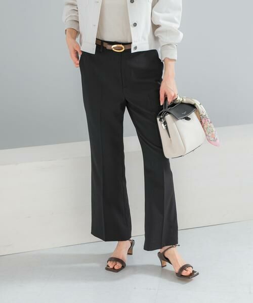 URBAN RESEARCH ROSSO / アーバンリサーチ ロッソ その他パンツ | イージーケア2WAYウエストセミフレアパンツ(ブラック)