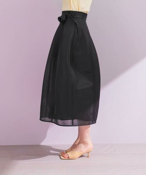 URBAN RESEARCH ROSSO / アーバンリサーチ ロッソ スカート | フラワーベルト付シアーダンボールスカート | 詳細10