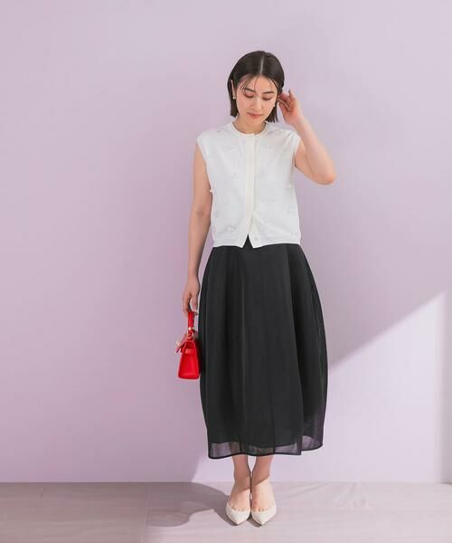 URBAN RESEARCH ROSSO / アーバンリサーチ ロッソ スカート | フラワーベルト付シアーダンボールスカート | 詳細5