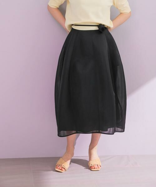 URBAN RESEARCH ROSSO / アーバンリサーチ ロッソ スカート | フラワーベルト付シアーダンボールスカート | 詳細6