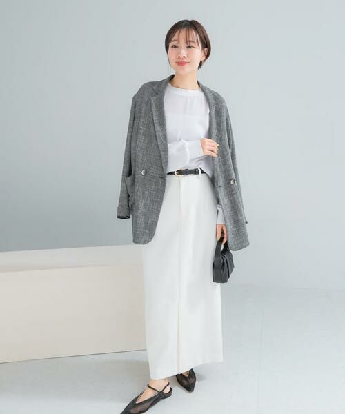 URBAN RESEARCH ROSSO / アーバンリサーチ ロッソ スカート | ベルト付ツイルストレッチスカート | 詳細1