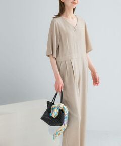 URBAN RESEARCH ROSSO / アーバンリサーチ ロッソ サロペット・オールインワン | リネンライク5分袖オールインワン