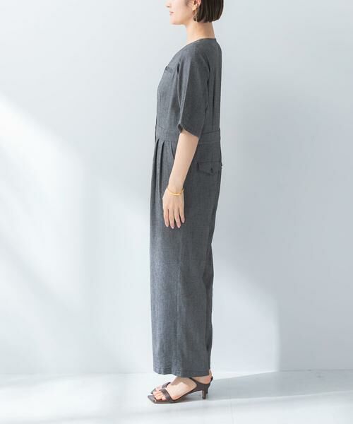 URBAN RESEARCH ROSSO / アーバンリサーチ ロッソ サロペット・オールインワン | リネンライク5分袖オールインワン | 詳細7