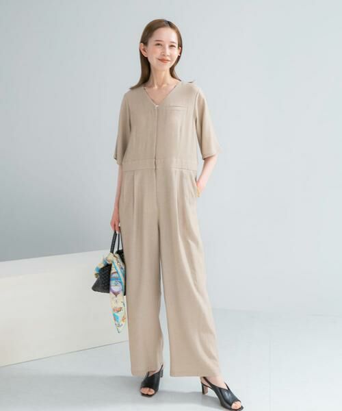 URBAN RESEARCH ROSSO / アーバンリサーチ ロッソ サロペット・オールインワン | リネンライク5分袖オールインワン | 詳細12