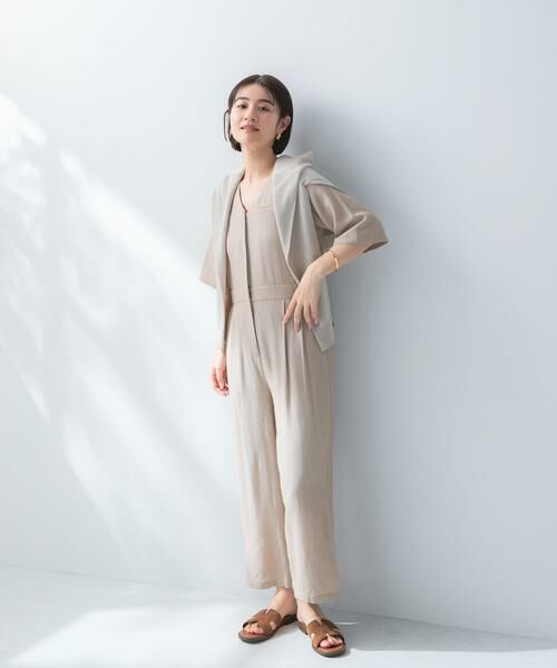 URBAN RESEARCH ROSSO / アーバンリサーチ ロッソ サロペット・オールインワン | リネンライク5分袖オールインワン | 詳細21