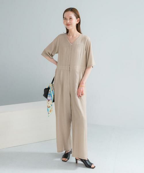 URBAN RESEARCH ROSSO / アーバンリサーチ ロッソ サロペット・オールインワン | リネンライク5分袖オールインワン | 詳細13