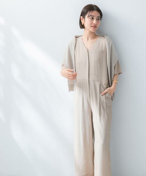 URBAN RESEARCH ROSSO / アーバンリサーチ ロッソ サロペット・オールインワン | リネンライク5分袖オールインワン | 詳細17