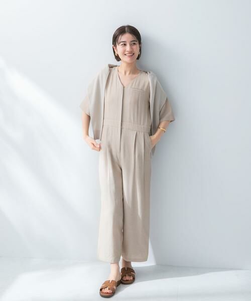 URBAN RESEARCH ROSSO / アーバンリサーチ ロッソ サロペット・オールインワン | リネンライク5分袖オールインワン | 詳細20