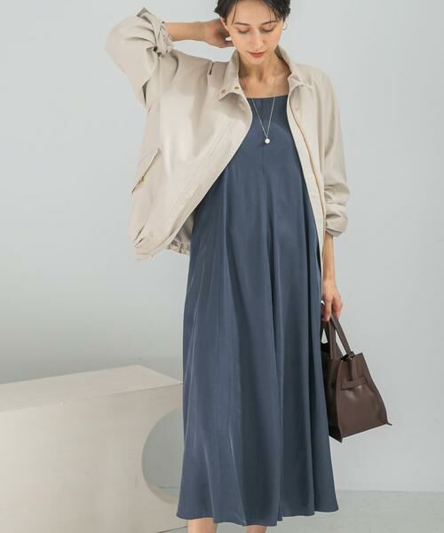 URBAN RESEARCH ROSSO / アーバンリサーチ ロッソ ワンピース | 2WAYキュプラ混キャミワンピース（ブルー）