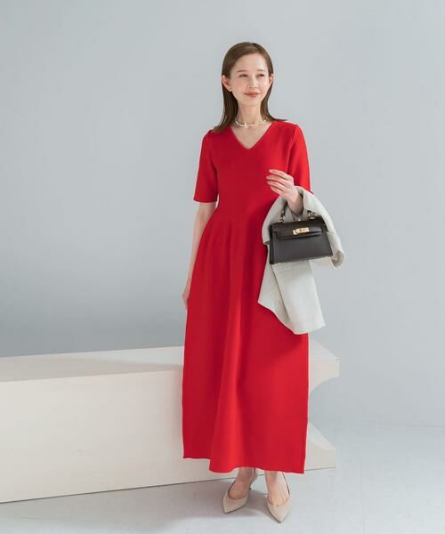 URBAN RESEARCH ROSSO / アーバンリサーチ ロッソ ワンピース | 『一部WEB限定カラー』フォルムニットVネックワンピース | 詳細4