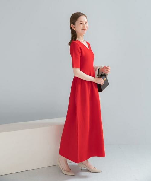 URBAN RESEARCH ROSSO / アーバンリサーチ ロッソ ワンピース | 『一部WEB限定カラー』フォルムニットVネックワンピース | 詳細5