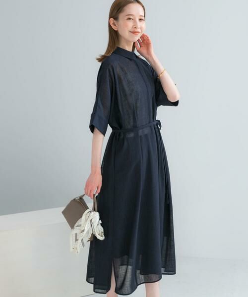 URBAN RESEARCH ROSSO / アーバンリサーチ ロッソ ワンピース | セミシアー5分袖シャツワンピース | 詳細2