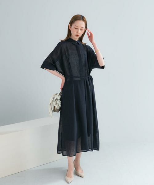 URBAN RESEARCH ROSSO / アーバンリサーチ ロッソ ワンピース | セミシアー5分袖シャツワンピース | 詳細3