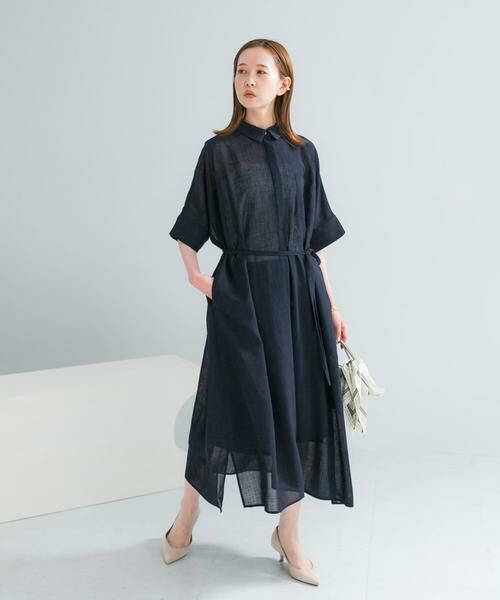 URBAN RESEARCH ROSSO / アーバンリサーチ ロッソ ワンピース | セミシアー5分袖シャツワンピース | 詳細4