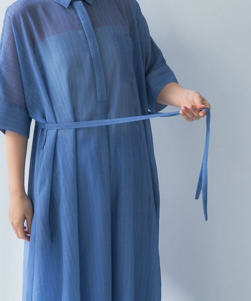 URBAN RESEARCH ROSSO / アーバンリサーチ ロッソ ワンピース | セミシアー5分袖シャツワンピース | 詳細23