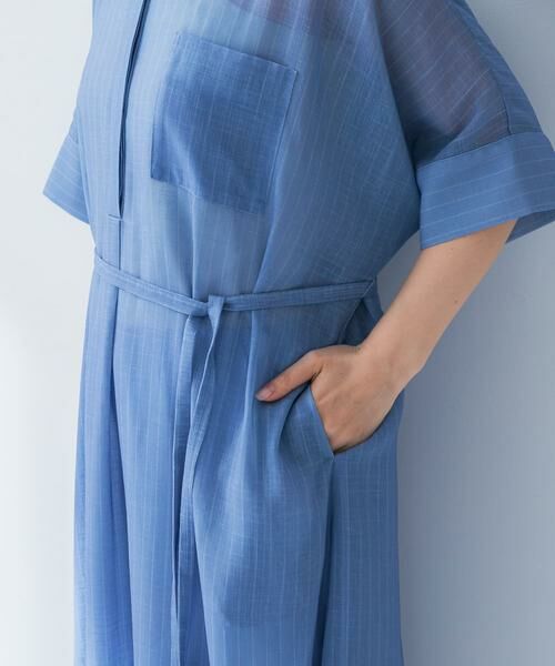 URBAN RESEARCH ROSSO / アーバンリサーチ ロッソ ワンピース | セミシアー5分袖シャツワンピース | 詳細24