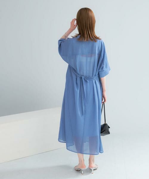 URBAN RESEARCH ROSSO / アーバンリサーチ ロッソ ワンピース | セミシアー5分袖シャツワンピース | 詳細20