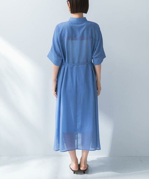 URBAN RESEARCH ROSSO / アーバンリサーチ ロッソ ワンピース | セミシアー5分袖シャツワンピース | 詳細22