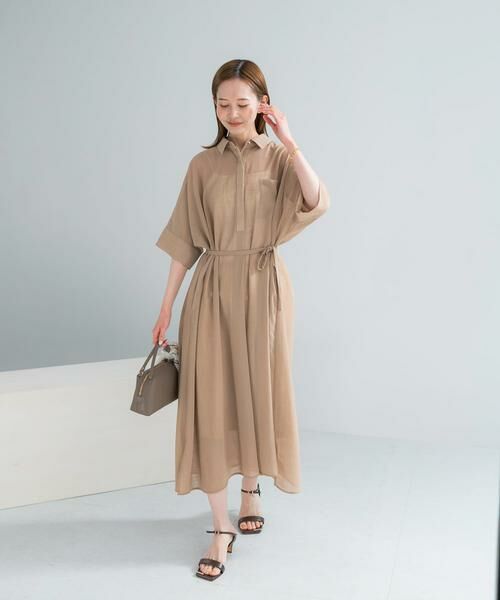 URBAN RESEARCH ROSSO / アーバンリサーチ ロッソ ワンピース | セミシアー5分袖シャツワンピース | 詳細29