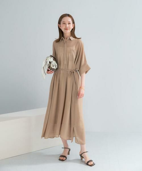 URBAN RESEARCH ROSSO / アーバンリサーチ ロッソ ワンピース | セミシアー5分袖シャツワンピース | 詳細30