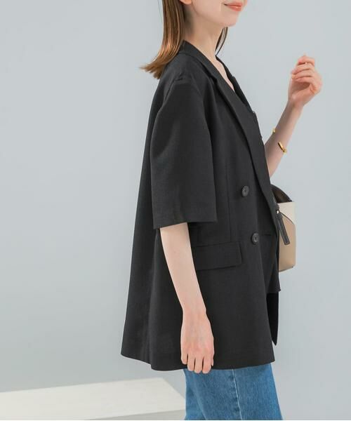 URBAN RESEARCH ROSSO / アーバンリサーチ ロッソ その他アウター | 防シワ リネンライクハーフスリーブジャケット | 詳細1