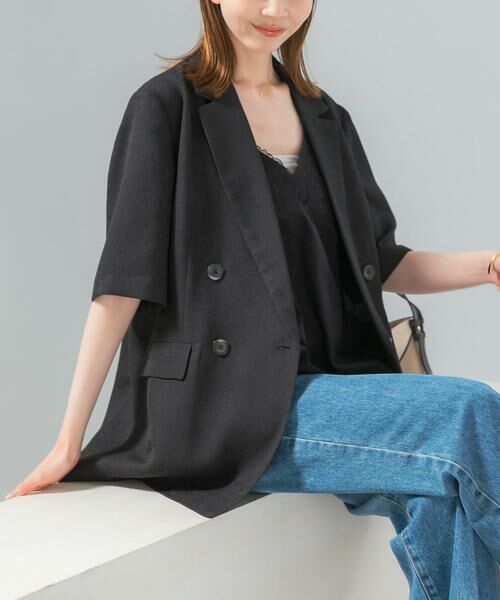 URBAN RESEARCH ROSSO / アーバンリサーチ ロッソ その他アウター | 防シワ リネンライクハーフスリーブジャケット | 詳細3