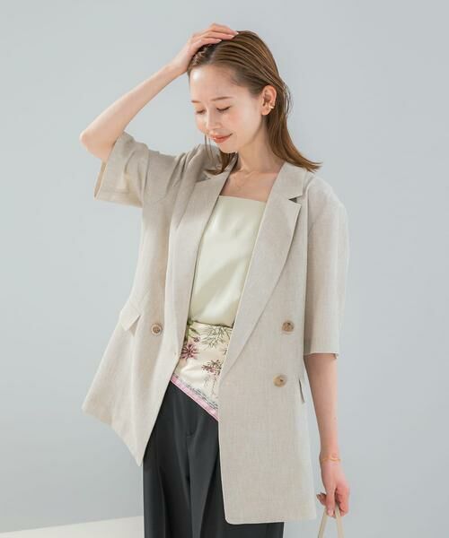 URBAN RESEARCH ROSSO / アーバンリサーチ ロッソ その他アウター | 防シワ リネンライクハーフスリーブジャケット | 詳細12